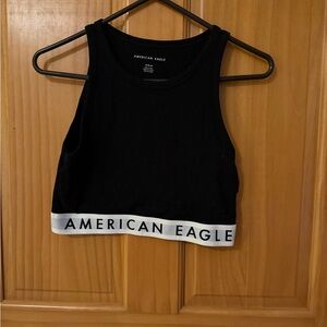 American Eagle Outfitters Black Crop Top